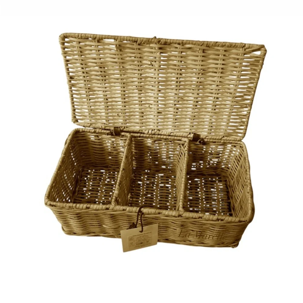 Small Rattan Storage Basket with Lid  - Hearth & Hand™ with Magnolia